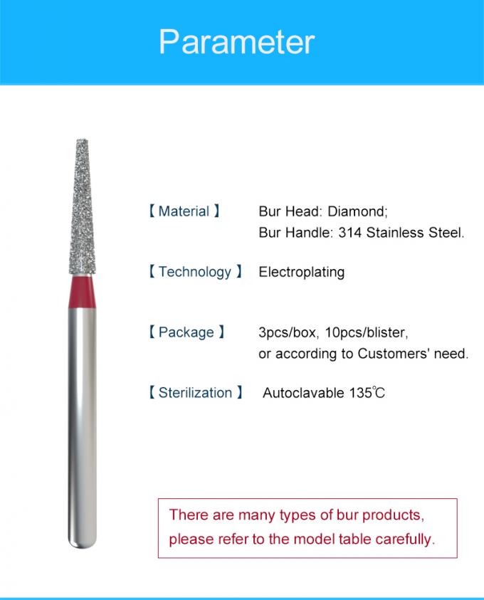 5pcs FG Diamond Bur High Speed Dental Burs Needle Burs Dental 1