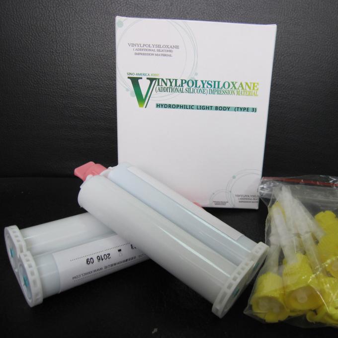Vinylpoly Siloxane Additional Silicone Impression Material Hydrophilic Light Body Type 3 0