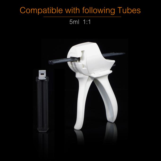 5ml 1:1 Dental Manual Silicone Glue Gun Injection Gun Silicon Impression Material Light Body Dispenser 3