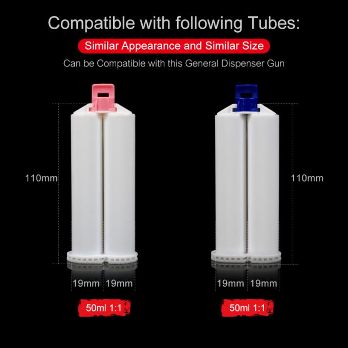 50ml 1:1 2:1 Dental Manual Silicone Impression Material Dispenser Silicon Gun Light Body Injection Gun 1