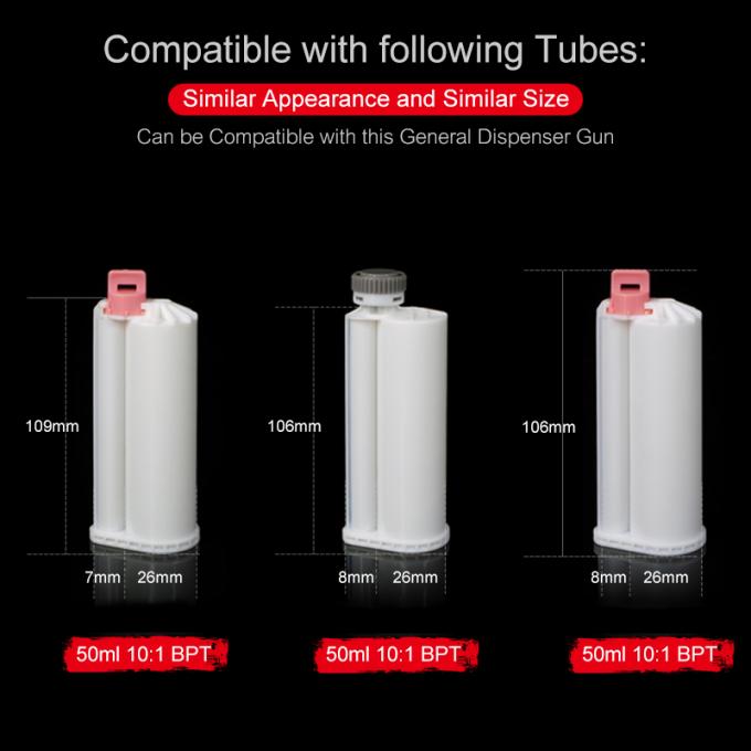 50ml 4:1 10:1 Dental Manual Silicone Impression Material Dispenser Silicon Gun Light Body Injection Gun 3