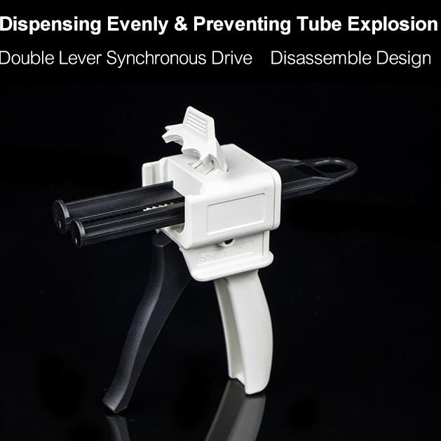 Silicone Impression Material Dental Silicone Tube Squeezer Gun Injection Light 75ml 4:1 10:1 2