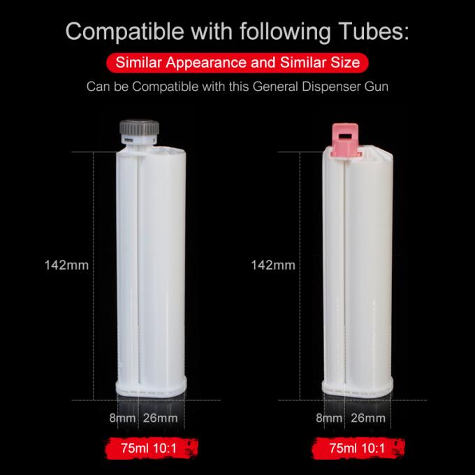 Silicone Impression Material Dental Silicone Tube Squeezer Gun Injection Light 75ml 4:1 10:1 3