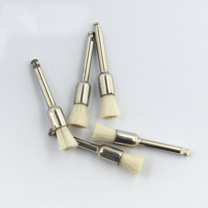 White Nylon Dental Prophy Brush Soft Goat Hair White Flat Head Pen Shape Latch Style 0