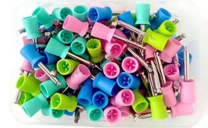 Disposable Dental Prophy Brush 4 Ribs 4 Angles Rubber Latch Style 0