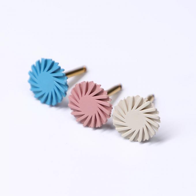 6Pcs  Dental Rubber Diamond Polisher Impeller CA RA Polishing Composite Kits Discs Wheel 0