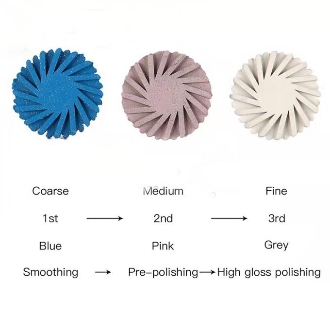 6Pcs  Dental Rubber Diamond Polisher Impeller CA RA Polishing Composite Kits Discs Wheel 2
