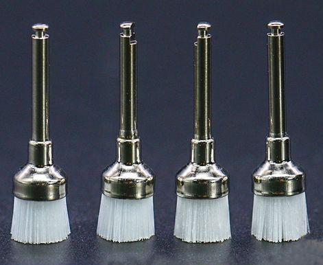 Dental Prophy Cup Shape Brush For Polishing Teeth White Soft Nylon Latch Style 0