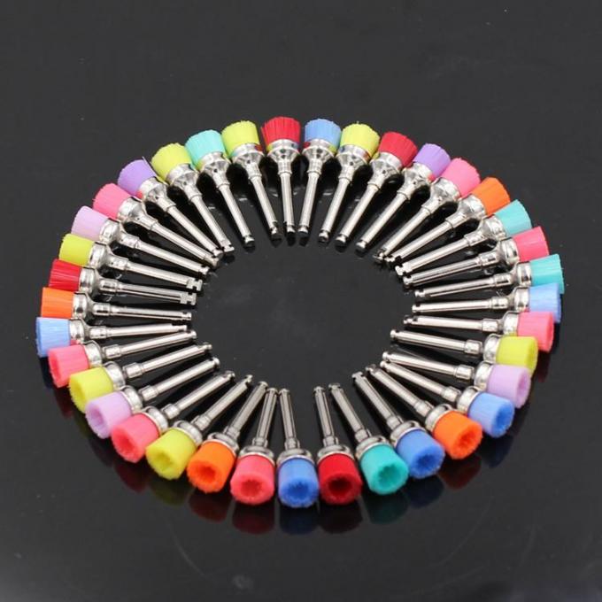 OEM Dental Cleaning Prophy Brush Cup Shape Soft Colorful Nylon Latch Style Handle 0