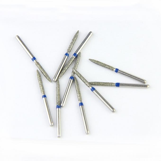 FO Series Flame Shape Head FG Diamond Burs Electroplated Super Hard Diamond Grit 0