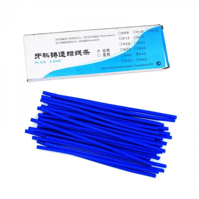 Dental Casting Wax Line Sprue Stick Blue Wax Line Stick Dental Clinic Wax Bar Supply 1