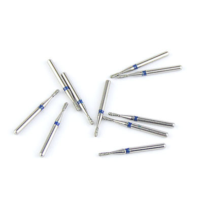 Teeth Cutting Fg Diamond Burs With Electroplated Diamond Grits SS Handle EX Series Pear Shape Head