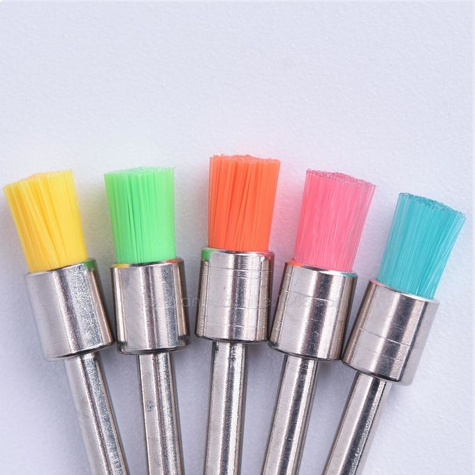 Dental Polishing Prophy Brush Nylon White Flat Head Soft Colorful Latch Style 0