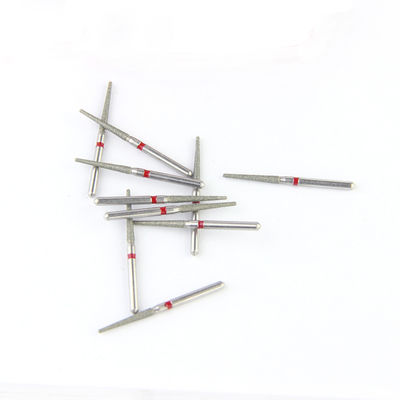 TF Series Flat Cone Taper Head Dental FG Diamond Bur Grinding Tools With Electroplated SS Handle